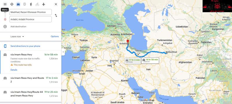 باربری مشهد به اردبیل توسط خاور مسقف نیسان كامیونت كامیون تریلی