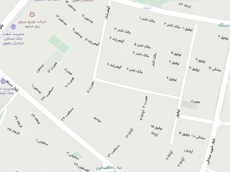 خدمات باربری مشهد 24 در خیابان هجرت و محله های اطراف